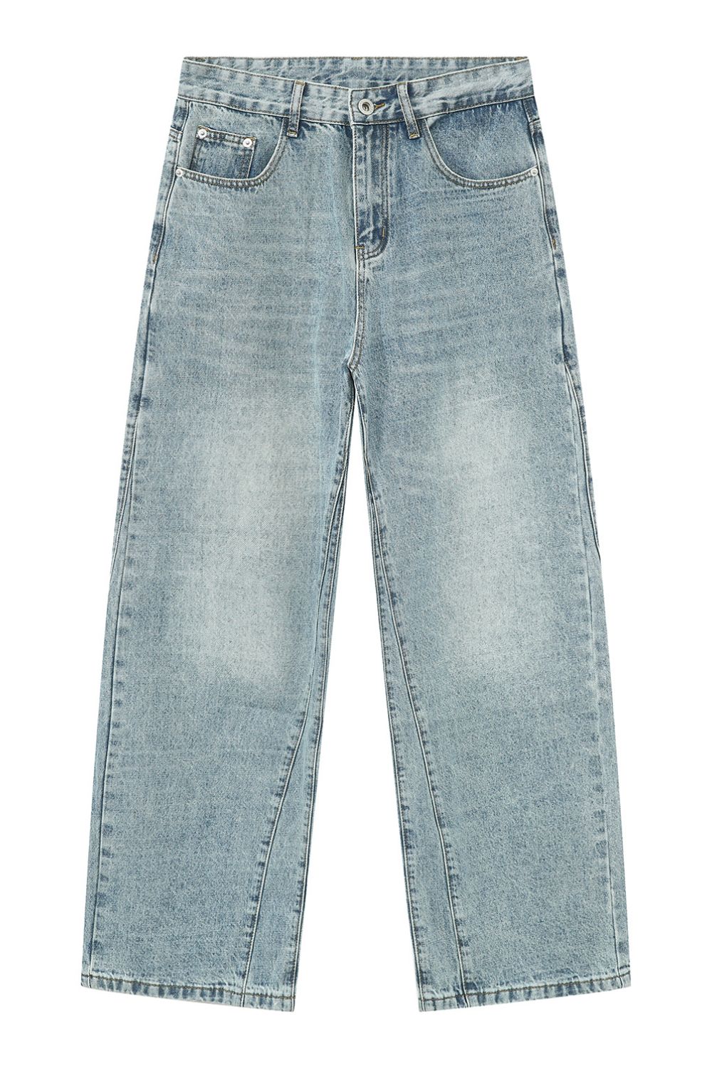 Mid Rise Jeans with Pockets