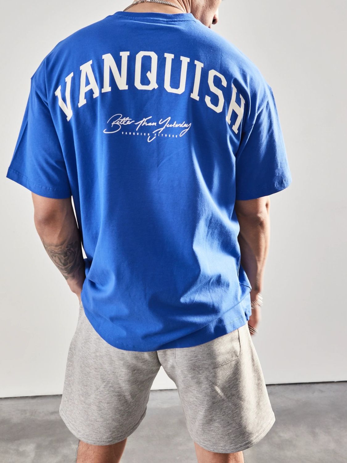 Men's Plus Size Letter Graphic Round Neck Half Sleeve T-Shirt