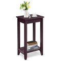 Tall Wooden Sofa End Table Side Table