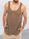 Men's Plus Size Scoop Neck Knit Tank