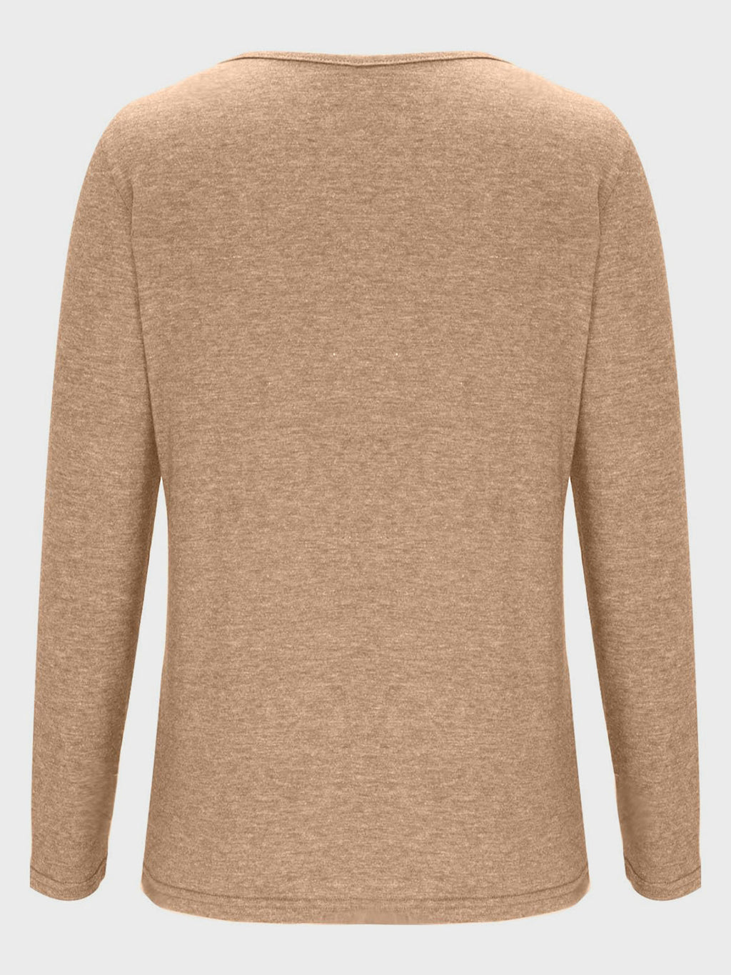 Crisscross V-Neck Long Sleeve T-Shirt