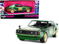 1973 Nissan Skyline 2000GT-R (KPGC110) #73 Green Metallic with Gold Stripes "Tokyo Mod" Series 1/24 Diecast Model Car by Maisto