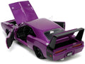 1969 Dodge Charger Daytona Purple Metallic with Black Tail Stripe "Bigtime Muscle" Series 1/24 Diecast Model Car by Jada