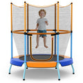 48 Inch Toddler Trampoline with Safety Enclosure Net-Orange