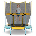 48 Inch Toddler Trampoline with Safety Enclosure Net-Yellow