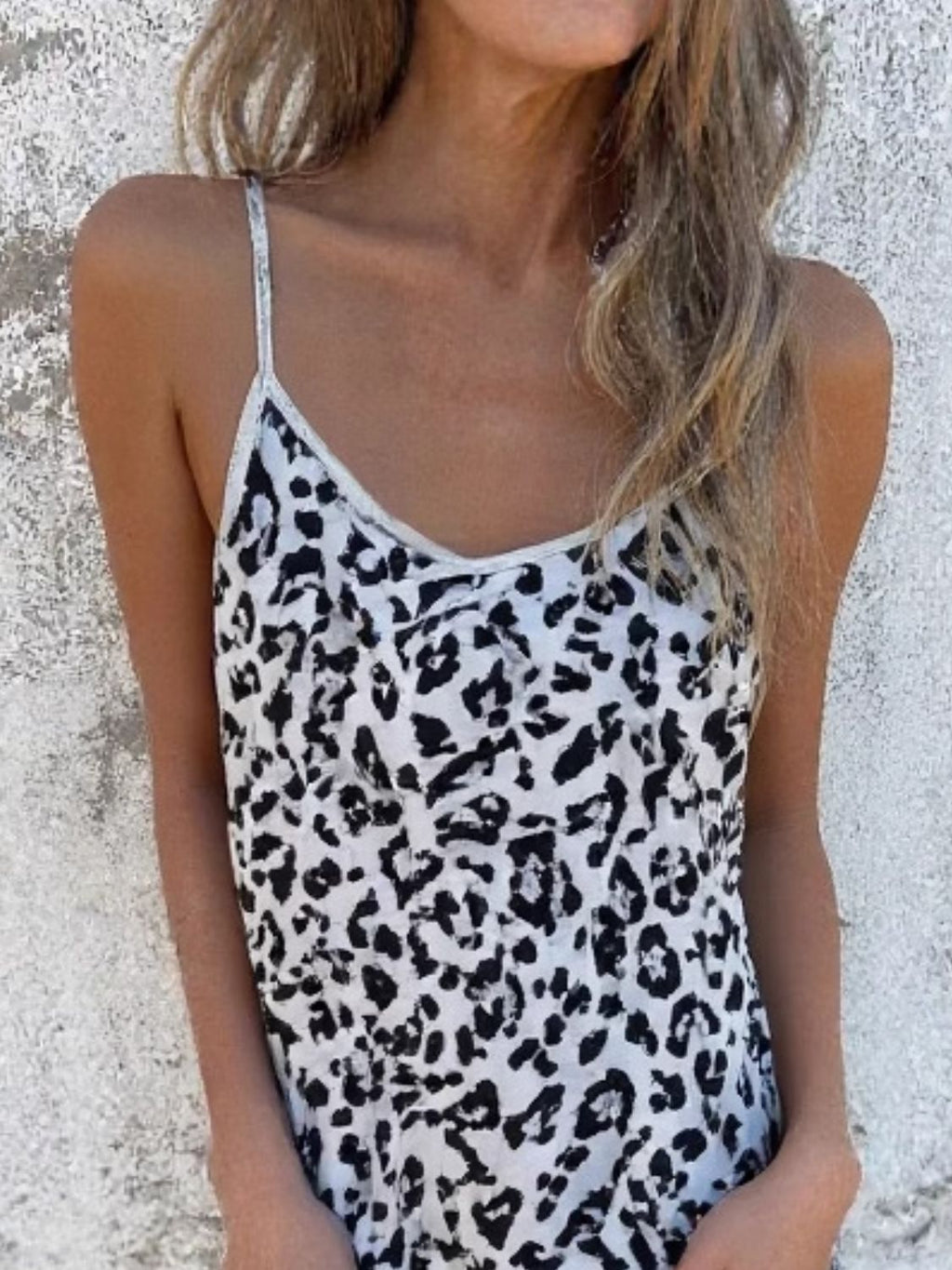 Leopard Sleeveless Jumpsuit with Pockets