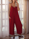 Scoop Neck Spaghetti Strap Jumpsuit