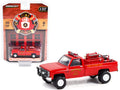 1986 Chevrolet C20 Custom Deluxe Pickup Truck Red First Attack Unit Fire Equipment and Hose and Tank "Lawrenceburg Fire Department" (Indiana) "Fire & Rescue" Series 1 1/64 Diecast Model Car by Greenlight
