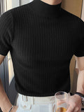 Men's Full Size Mock Neck Short Sleeve T-Shirt Plus Size
