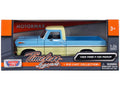 1969 Ford F-100 Pickup Truck Light Blue and Cream "Timeless Legends" Series 1/24 Diecast Model Car by Motormax