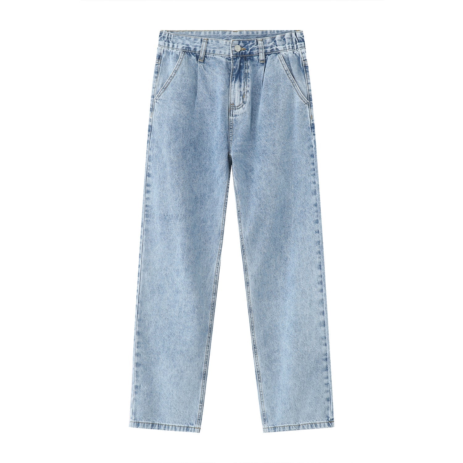 Mid Rise Baggy Jeans with Pockets
