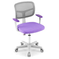 Adjustable Desk Chair with Auto Brake Casters for Kids-Purple