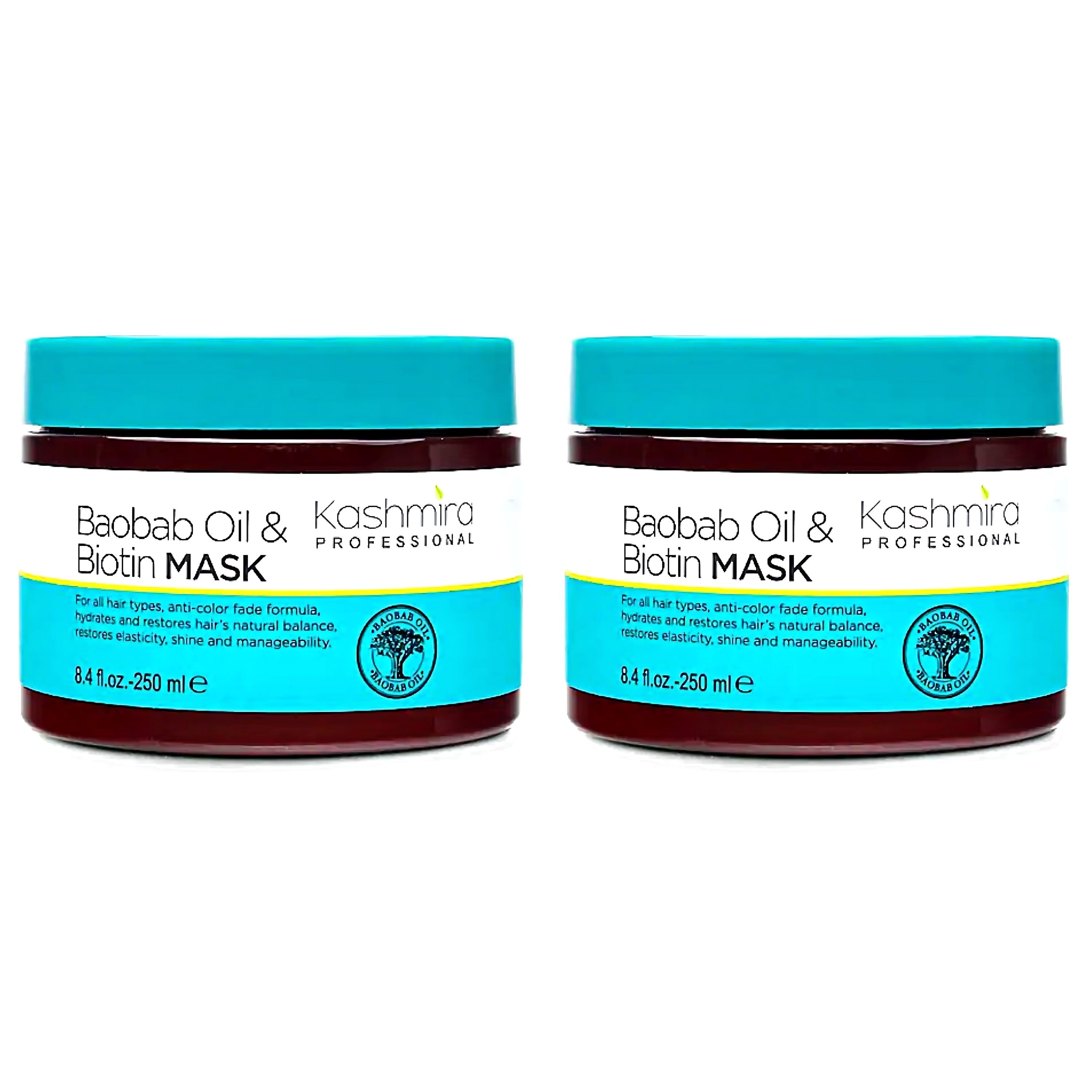 Baobab Oil & Biotin Professional Repairing Hair Mask - 2-Pack