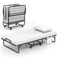 Twin Size Rollaway Guest Folding Bed with Pillow and Cover