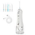 Cordless Rechargeable Water Dental Flosser - 5 Modes, 5 Nozzles, IPX7, 10.14oz Tank - White