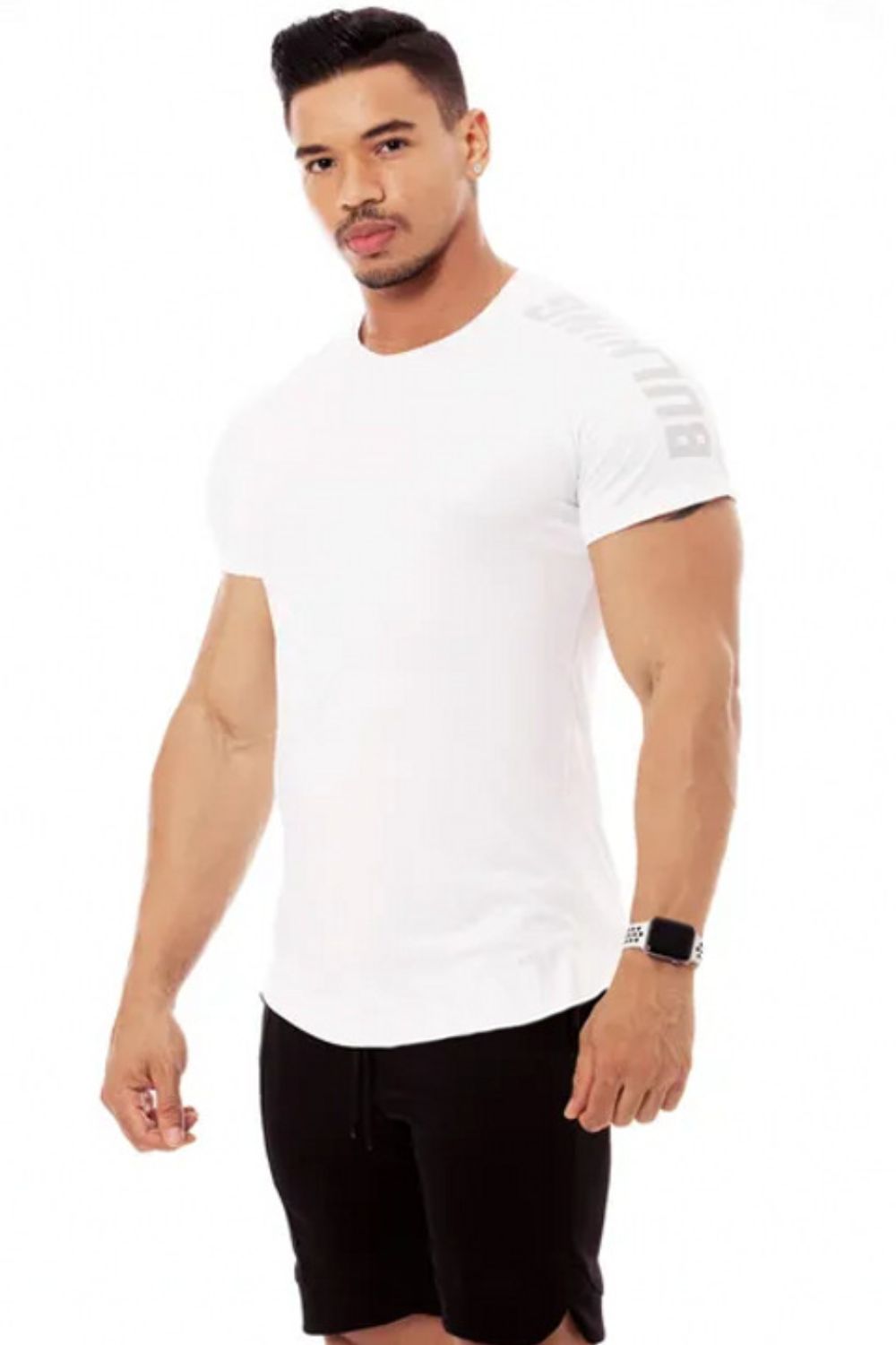 Men's Plus Size Letter Round Neck Short Sleeve T-Shirt