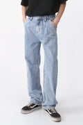 Mid Rise Baggy Jeans with Pockets