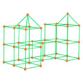 Glow In The Dark! Christmas Gift! Tent Fort Building Kit for Kid Glow In The Dark STEM Construction Toy 140P