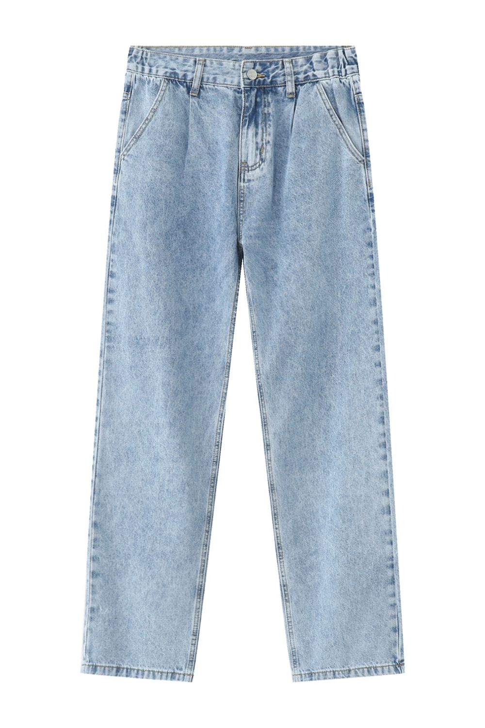 Mid Rise Baggy Jeans with Pockets