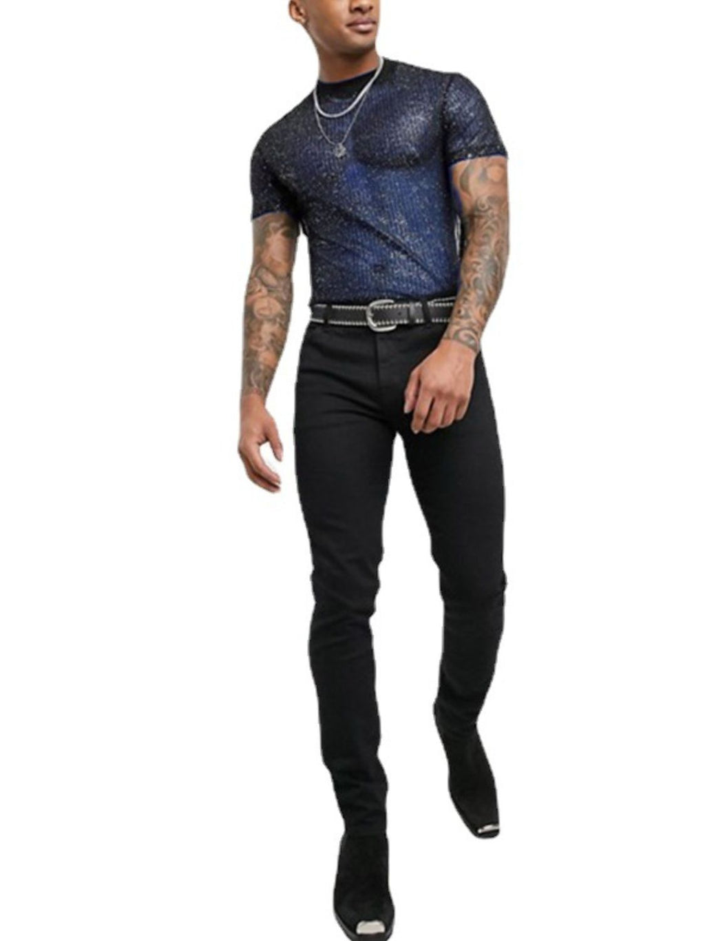Men's Full Size Mock Neck Short Sleeve Top Plus Size