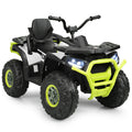 12 V Kids Electric 4-Wheeler ATV Quad with MP3 and LED Lights-White